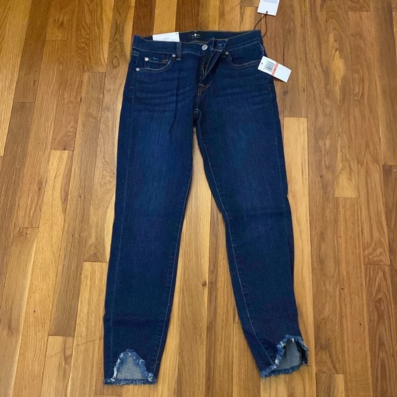 NWT 7 For All Mankind Women’s Blue Ankle Skinny Jeans Size 26 - Picture 2 of 10